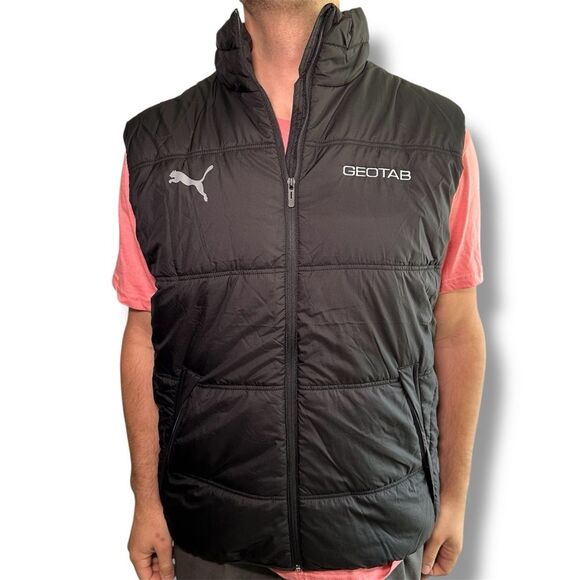 Puma Black Quilted Puffer Vest - Picture 1 of 9